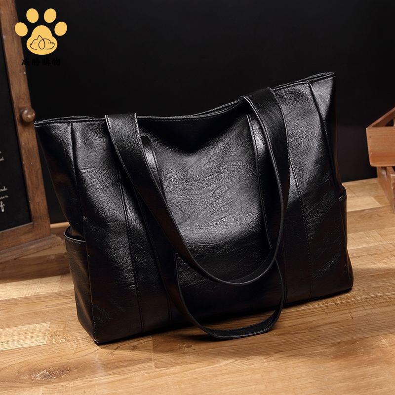 包包女2025新款 韓版簡約手提包 大容量14寸電腦包 真皮 單肩包 托特包 ws7311ws8051