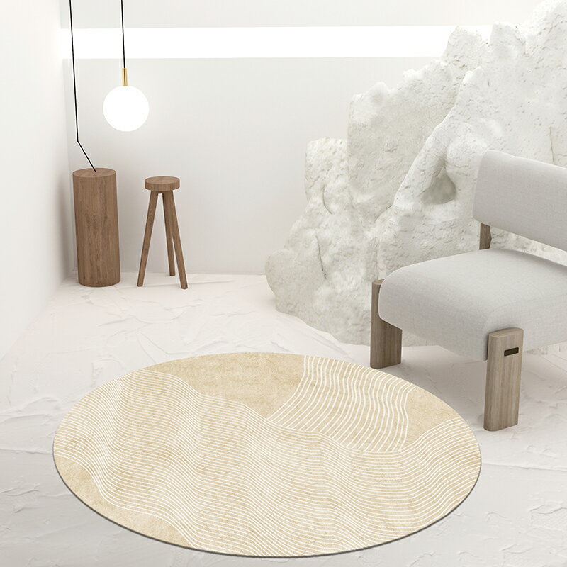 圓形地毯 地毯圓形客廳茶几ins風梳妝台臥室床邊毯日式椅子圓型小地墊定製『XY20417』