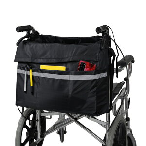 大容量輪椅掛袋 椅背便攜收納包 椅背袋 多口袋推車收納整理包 助行器收納袋 可單肩背 帶反光條