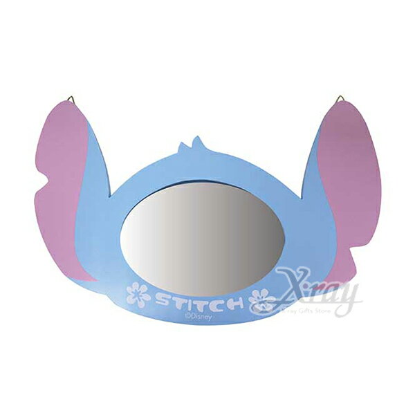史迪奇stitch 頭型鏡，鏡子/方鏡/化妝鏡/桌上鏡/隨身鏡/摺疊鏡，X射線【C526276】
