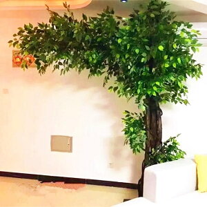 仿真榕樹仿真大型植物裝飾商場許愿樹實木樹工程觀花室內假樹 都市時尚DF