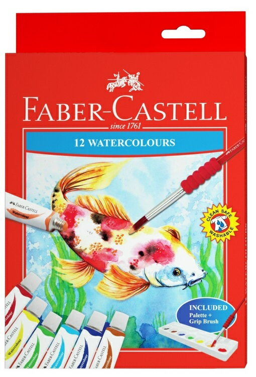 Faber-Castell 輝柏 12色學生級水彩顏料 (121004)