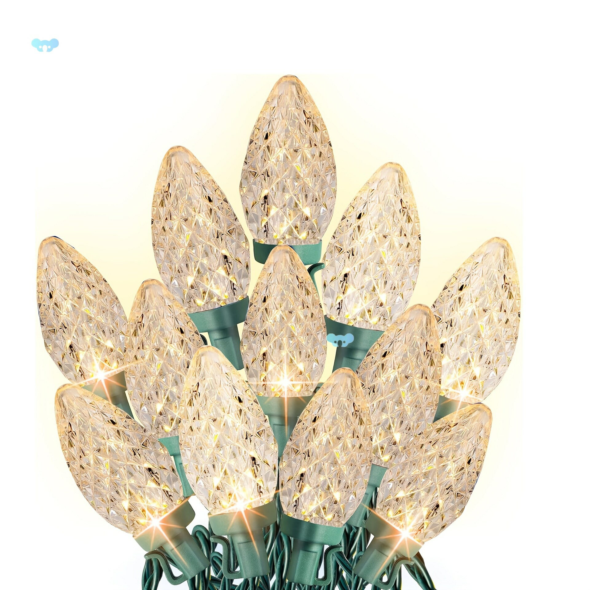 【喜挖】66FT Warm Golden Glow C9 Christmas String Lights 100 LED
