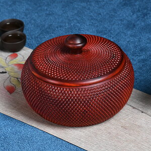 非洲小葉紫檀茶葉罐木質存茶罐大容量血檀儲茶罐特大號糖果紅木罐