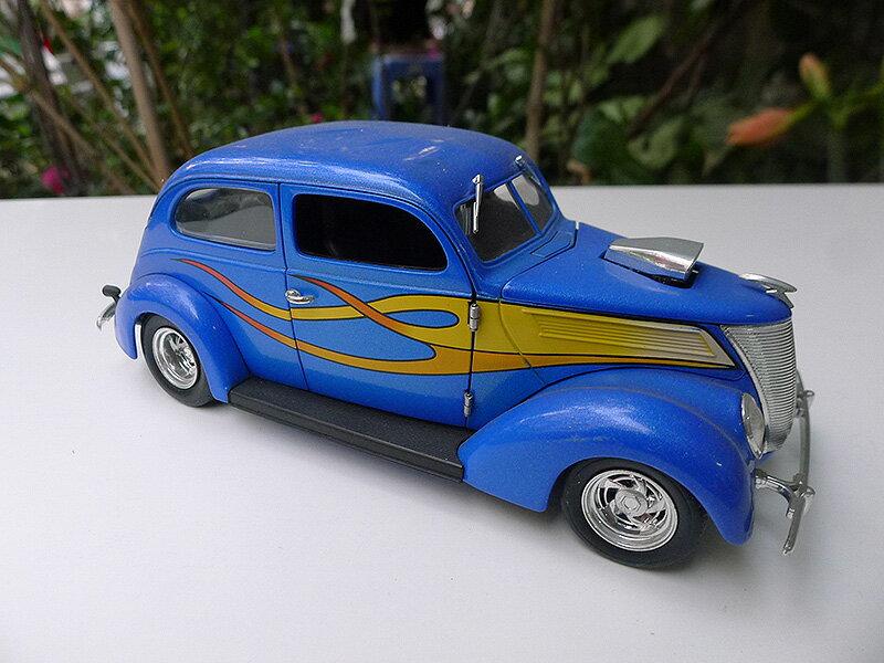 Ford Hot Rod Blue 福特老爺車改裝拉力賽車模型絕版TESTORS 1:24