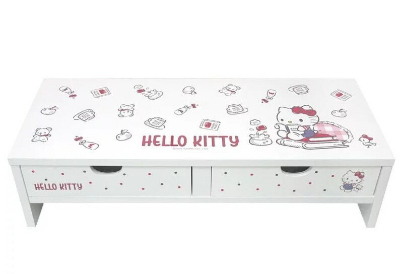 【震撼精品百貨】Hello Kitty 凱蒂貓~日本Sanrio三麗鷗 KITTY 螢幕桌上置物櫃 收納架*87538