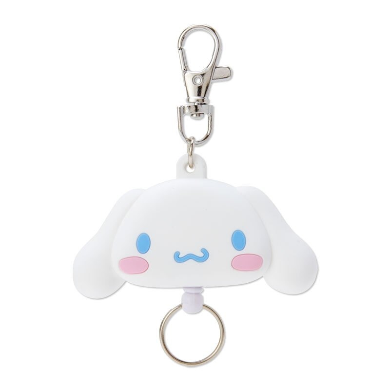 【震撼精品百貨】大耳狗 Cinnamoroll~日本Sanrio三麗鷗 大耳狗矽膠伸縮鑰匙圈 (白大臉款)*18961