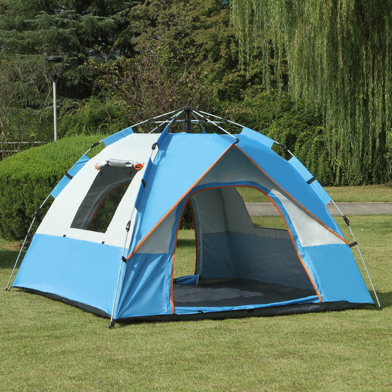 帳篷 戶外野營加厚防雨3-4人全自動野外防曬2人露營野餐超輕便裝備