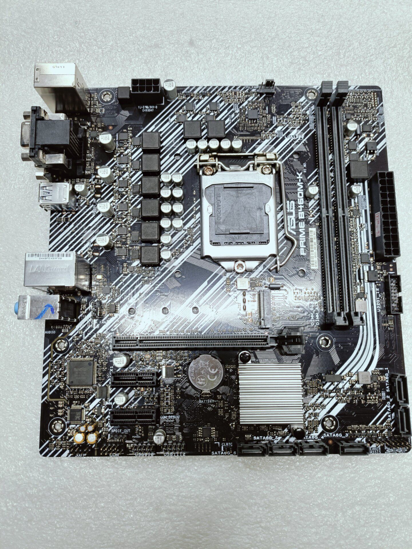 華碩B460M-K主機板 拆機良品 支援第10代CPU 功能正常無暗病 含擋板 穩定耐用