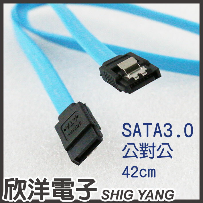 <br/><br/>  ※ 欣洋電子 ※SATA3.0 硬碟傳輸線(SATA-1) 傳送速度6GB/42cm/加鐵片<br/><br/>