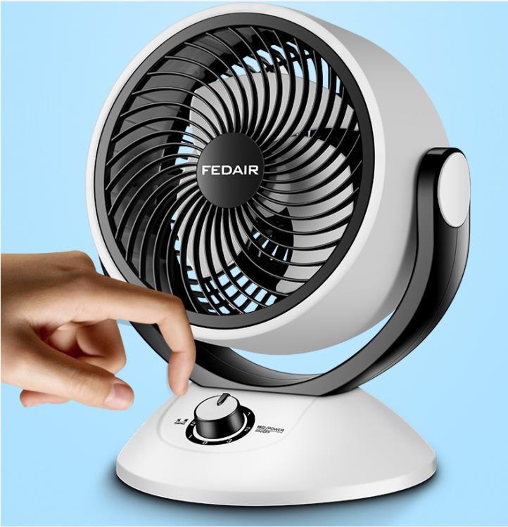 110V空氣迴圈扇渦輪對流臺式風扇臺灣家用遙控電風扇宿舍小型檯扇