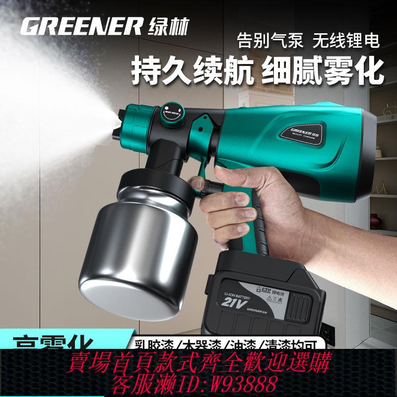 {公司貨 最低價}綠林電動噴漆槍油漆乳膠漆噴槍機小機器噴塗噴壺小型外墻補漆家用