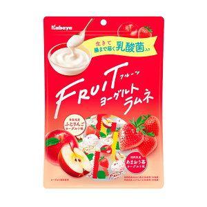 【江戶物語】Kabaya 卡巴 綜合水果風味優格糖 乳酸菌糖 草莓/蘋果 硬糖 優格糖 糖果 日本必買 日本原裝