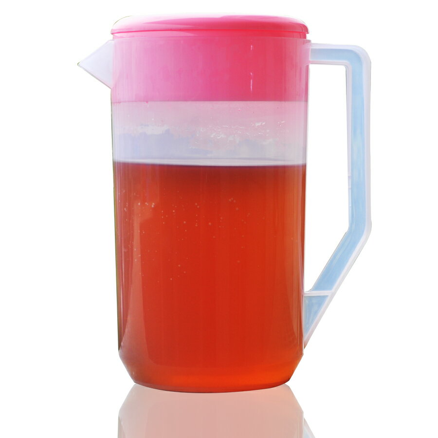2.4L帶刻度塑料冷水壺茶壺果汁壺歡樂飲料壺大容量實用家居扎壺