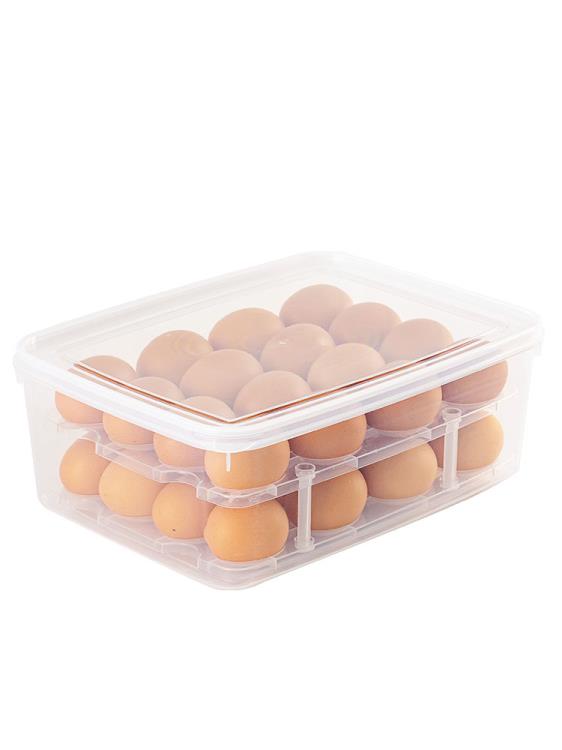 收納盒 家用24/32格雞蛋盒收納儲物盒冰箱保鮮盒廚房蛋架托裝雞蛋 米家家居