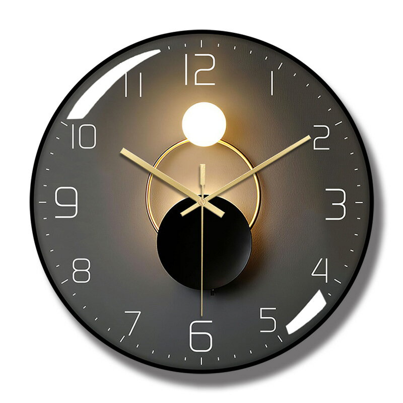 12寸時尚靜音掛鐘客廳簡約石英時鐘北歐鐘表Wall Clock