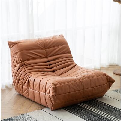 輕奢懶人沙發單人毛毛蟲陽台休閒椅科技布網紅款靠背榻榻米沙發椅