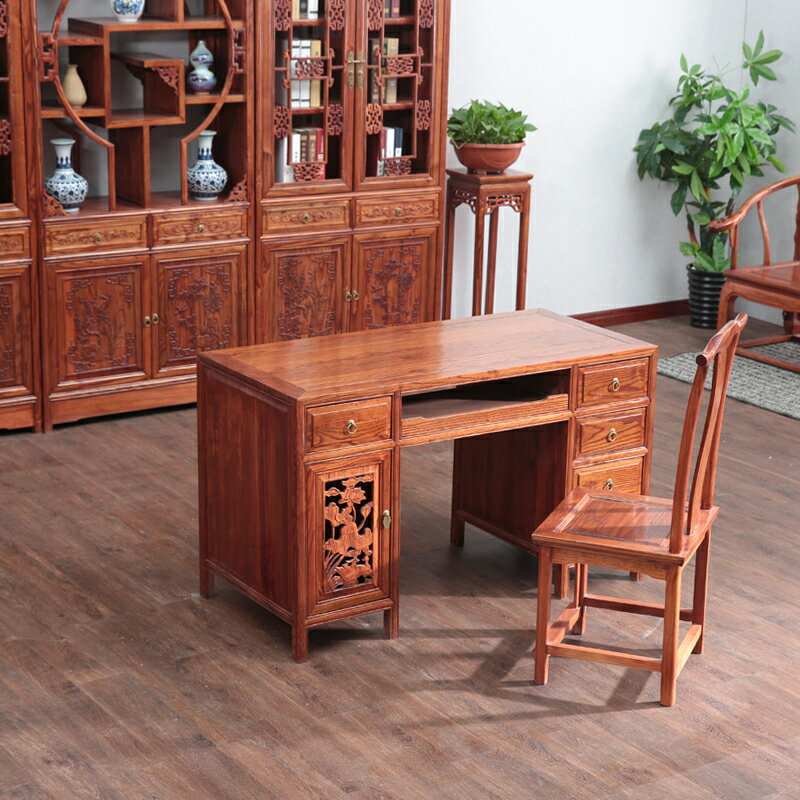 看診桌中醫診桌書桌仿古榆木桌子古典中藥房館書案實木中式辦公桌