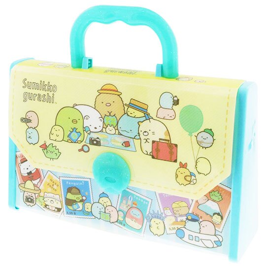 【震撼精品百貨】角落生物 Sumikko Gurashi SAN-X 角落生物 手提收納包繪畫紙蠟筆組-米綠/看地圖#30664 震撼日式精品百貨