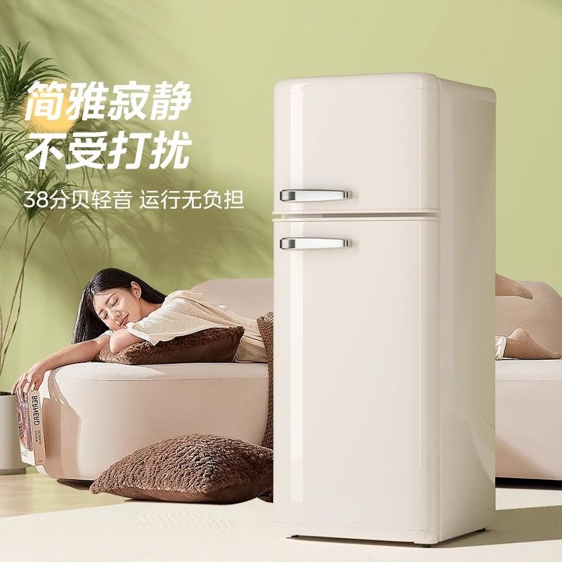 免運/附發票 宿舍時代潮復古冰箱小型雙門冷藏冷凍家用小冰箱租房辦公室 限時下殺 快速出貨DD