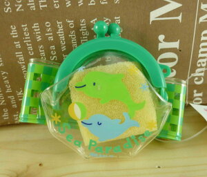 【震撼精品百貨】San-X動物家族 海豚 手腕零錢包-綠 震撼日式精品百貨