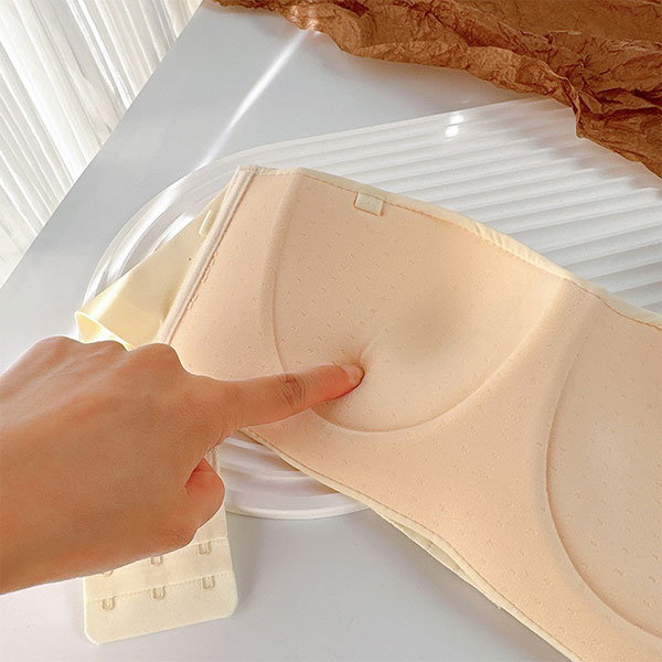 ANNAS 強力托高防滑無痕內衣套裝 一字領 肩帶可拆 不滑落 厚墊胸罩 無鋼圈 平口 無肩帶 3