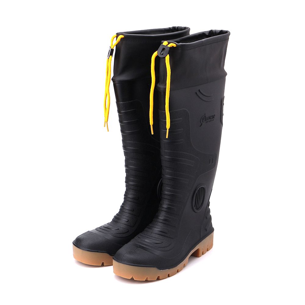 皇力 加長皮套長筒雨鞋 黑 AYR-0004鞋