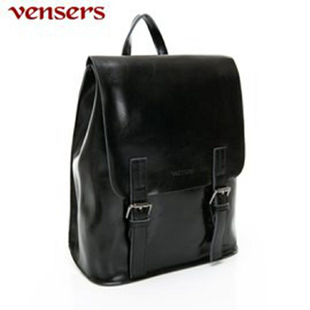 【vensers】小牛皮潮流個性包~多功能包 後背包 斜肩包 單肩包 側背包(NL1075702黑色)
