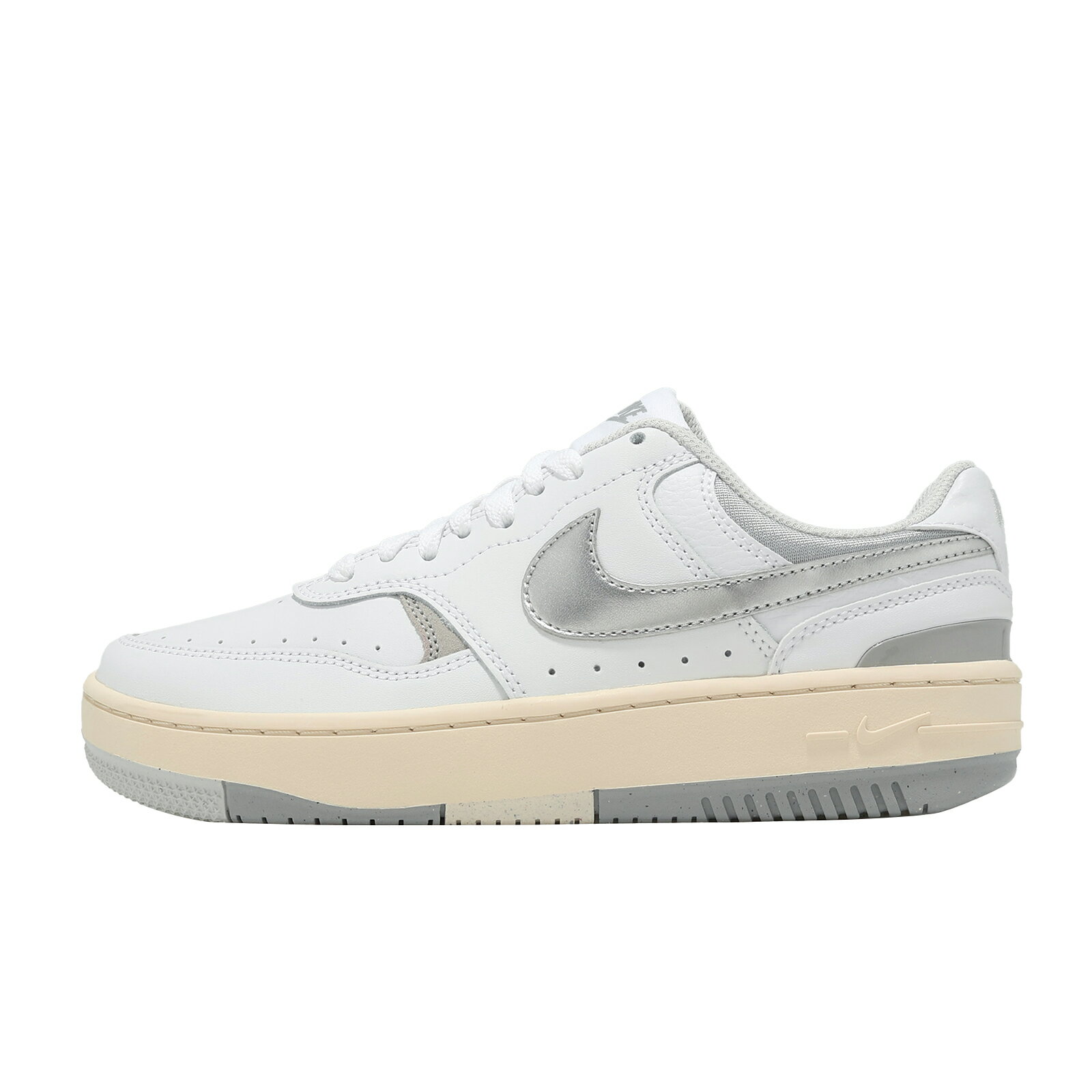 Nike 休閒鞋 W Gamma Force 女鞋 白 皮革 厚底 增高 運動鞋 HQ1674-100