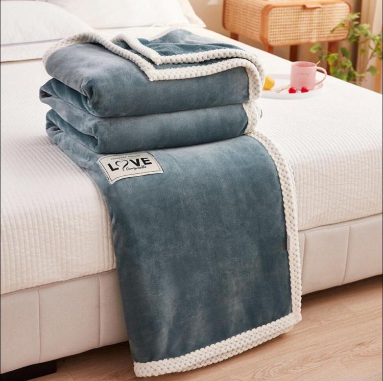 小毛毯 牛奶絨毛毯床單鋪床單人毛毯蓋被加絨加厚毛毯辦公室午睡毯沙發毯【青木鋪子】