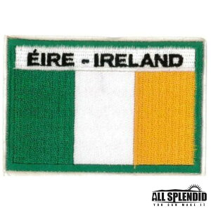 愛爾蘭立體繡布章 IRELAND國旗貼布繡 DIY燙片貼 3D 補丁貼布 熨燙 貼布章 帽子 刺繡布