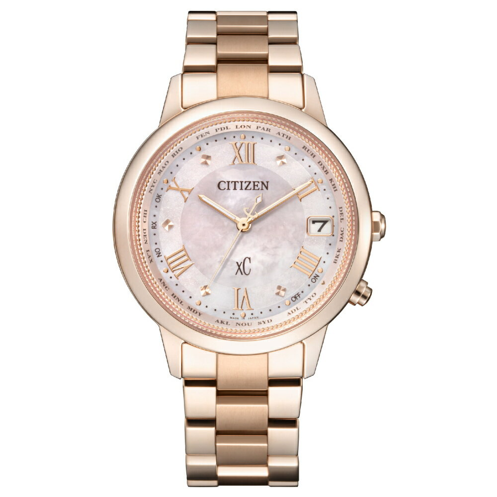 CITIZEN 星辰 xC系列 CB1137-65W 代言廣告款臺灣限定 櫻花粉輕奢光動能電波腕錶 36.0mm｜樂天全館特惠中★指定刷卡回饋10%