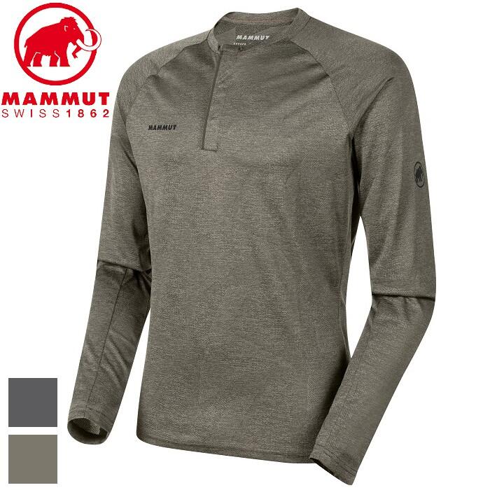Mammut 長毛象 快乾/圓領長袖半排扣排汗衣 Crashiano 男款 1016-00830