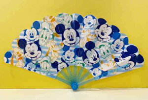 【震撼精品百貨】 Micky Mouse 米奇/米妮 迪士尼摺疊扇子-米奇藍#95515 震撼日式精品百貨