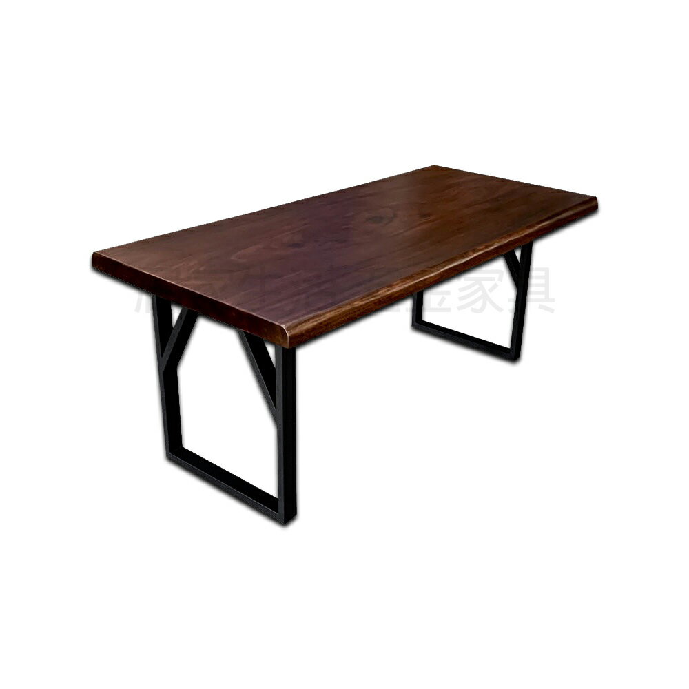 212cm 7尺紫檀實木餐桌 大板 實木桌 一枚板 會議桌 辦公桌 主管桌 校長桌 鐵件桌腳