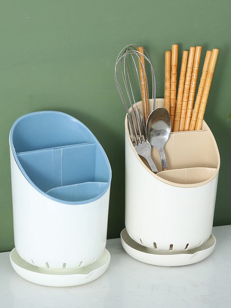 家用筷子架勺子置物收納架塑料筷子筒廚房餐具創意筷托瀝水筷子籠