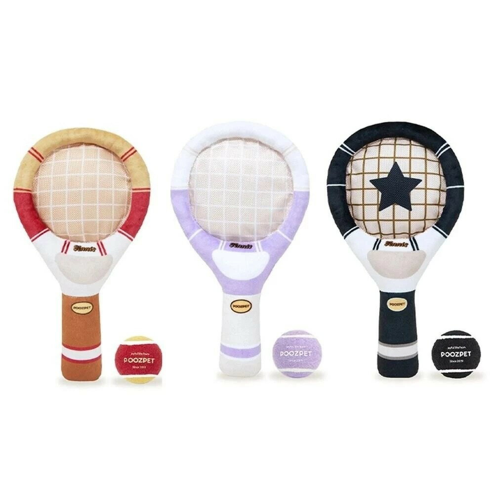 POOZPET 互動網球拍 台灣現貨 寵物玩具 狗玩具 捏叫 響紙 互動 拔河游戲 顏色隨機出貨『🐶🐱Ayumi』【全館滿額現抵450★週五10%點數回饋!!】請注意 部分出貨時間較長 2