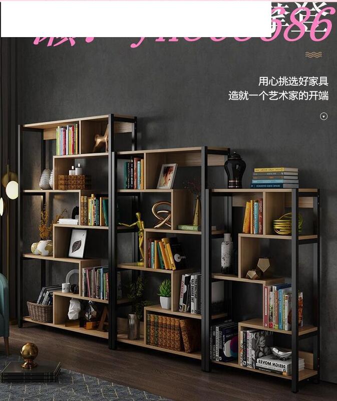 特價✅書架 簡約多層鋼木落地書架 置物架 辦公室隔斷展示架 兒童學生簡易書櫃