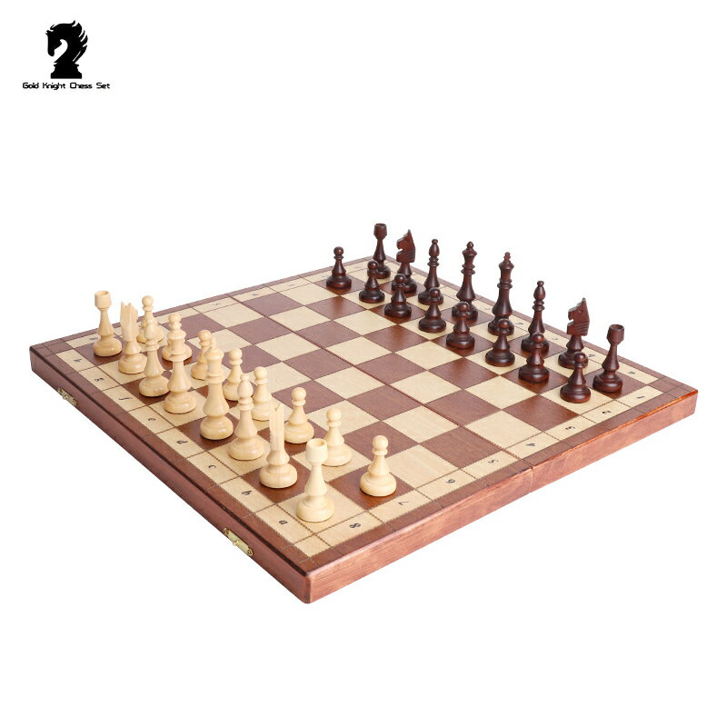 象棋 國際象棋 好品質大號燙印兒童實木折疊便攜磁性國際象棋包郵chess set玩具交換禮物
