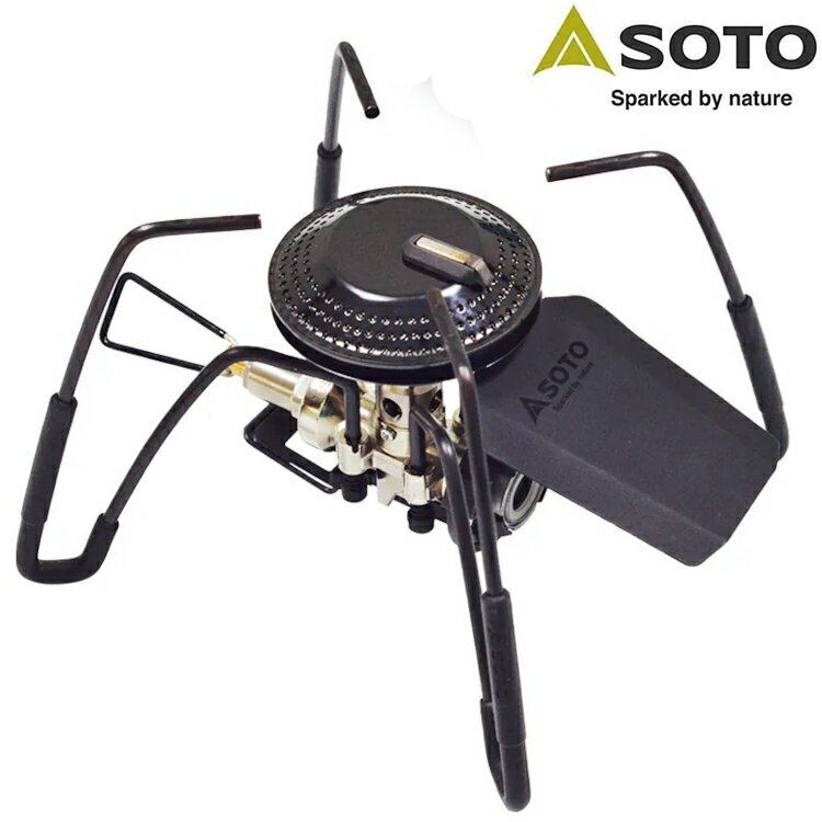 SOTO 穩壓輕便型蜘蛛爐/強力卡式瓦斯爐 ST-340BK 黑
