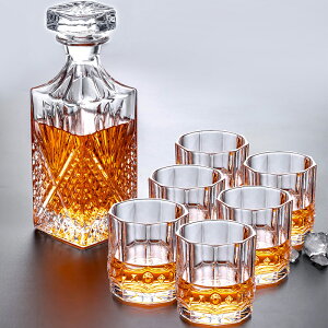 加厚洋酒瓶空瓶威士忌酒瓶酒樽酒杯玻璃家用密封大號擺件裝飾歐式