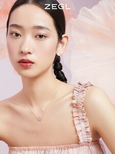 ZEGL設計師春日櫻花系列粉色蝴蝶耳釘女小眾設計感小熊耳環耳飾品
