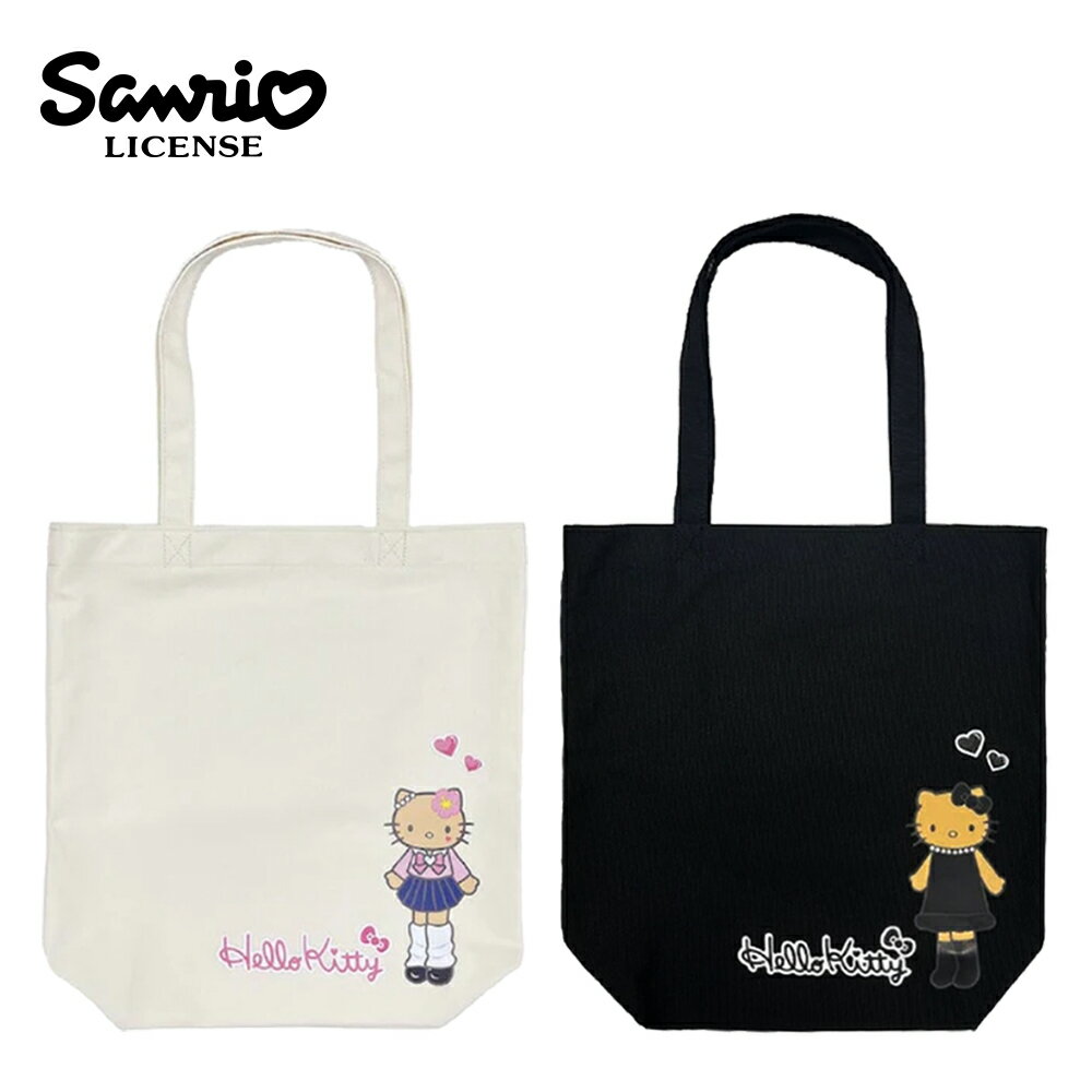 【日本正版】凱蒂貓 長腿系列 帆布 肩背提袋 肩背包 托特包 手提袋 Hello Kitty 三麗鷗 Sanrio