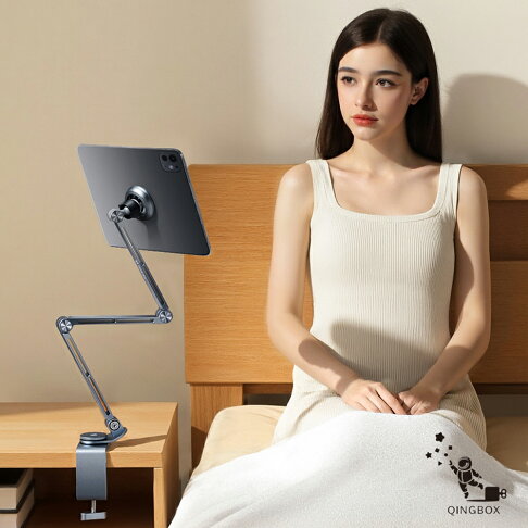 Rtako銳塔克LQ T01 360°旋轉合金懸臂支架平板夾手機架 6