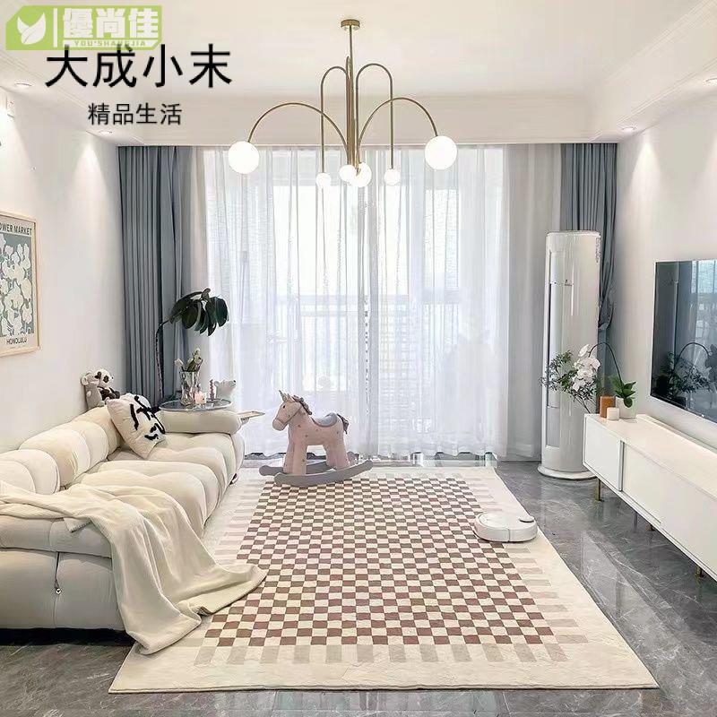 客廳地毯加厚仿羊絨家用茶几毯簡約大面積耐髒易打理沙發毯可訂製