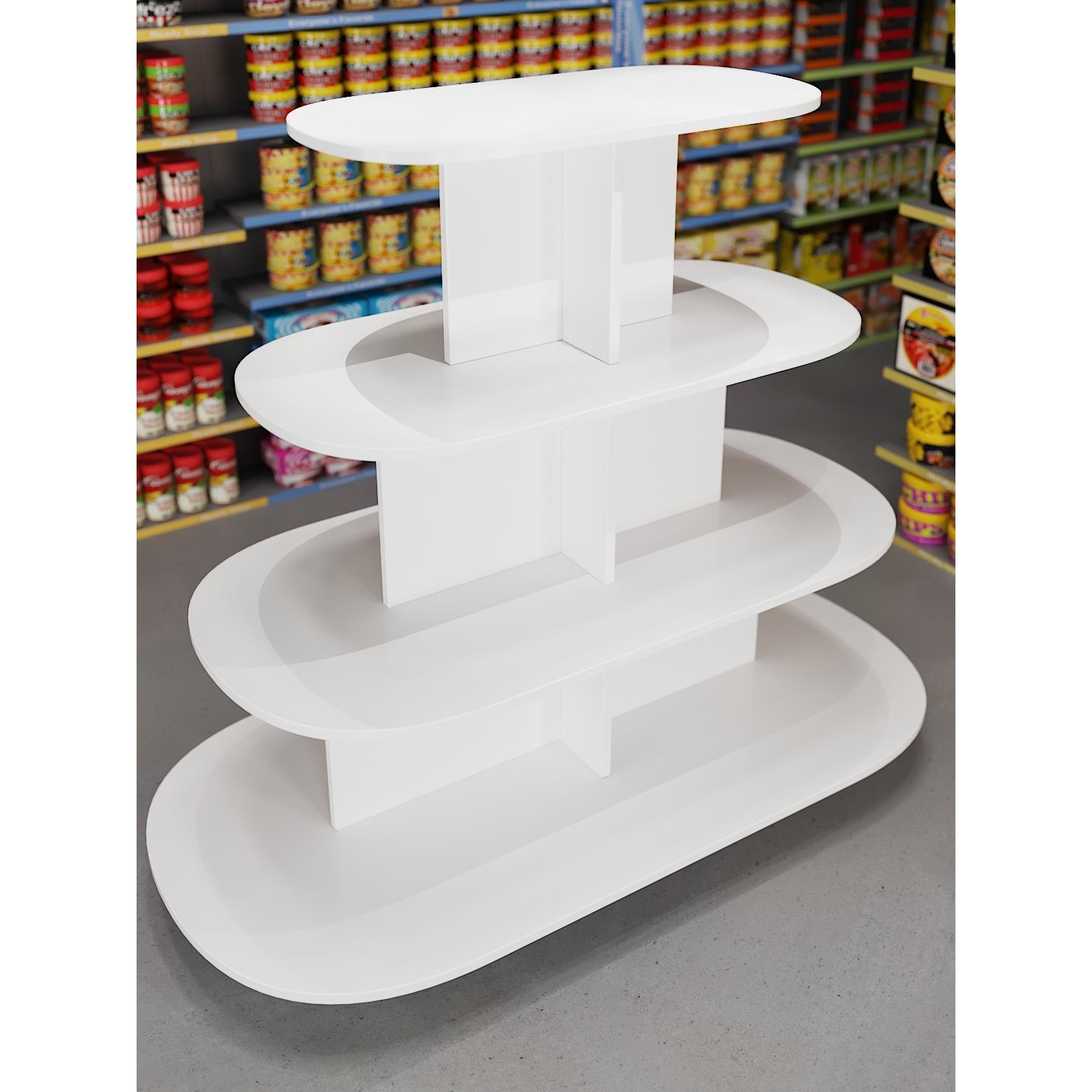 多功能新款人造板中島柜超市貨架堆頭架展柜鞋店架玩具展示臺