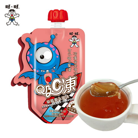 旺旺 吸C凍(草莓果汁風味) 90g x6入★草莓果汁口味★可以吸的果凍★三種口感★每一口都享受 ★零食★零嘴★飲料★下午茶★聚餐 0
