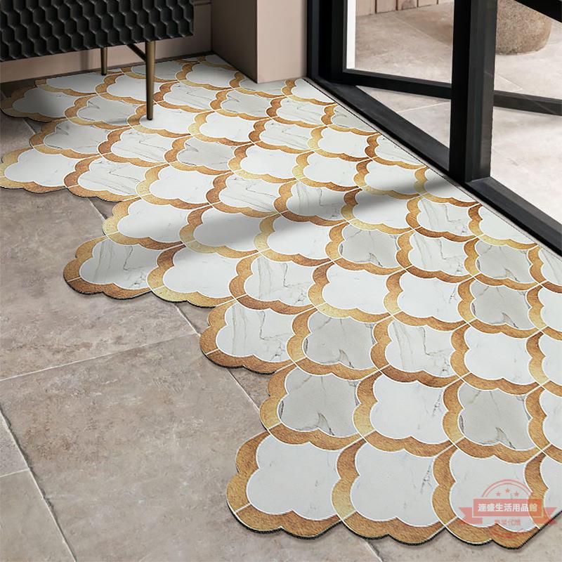 入戶門地墊進門門墊可擦免洗家用PVC皮革腳墊子防滑門口廚房地毯