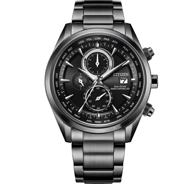 CITIZEN 星辰 空中之鷹 光動能時計腕錶(AT8265-81E)-43mm-黑面鋼帶【刷卡回饋 分期0利率】【APP下單22%點數回饋】
