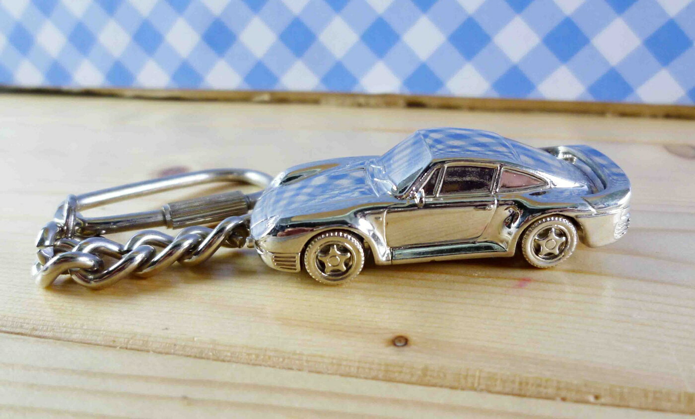 【震撼精品百貨】手機吊飾/鎖圈-小汽車系列-鑰匙圈-保時捷銀色 震撼日式精品百貨